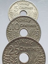 Tunisie 5 10 20 25 Centimes 1918 1945 Choisissez votre Année Monnaie tunisia