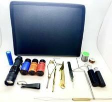 Kit de Matériel, Outil de Montage de Mouches, Torche UV Zoomable, Étui Faux Cuir
