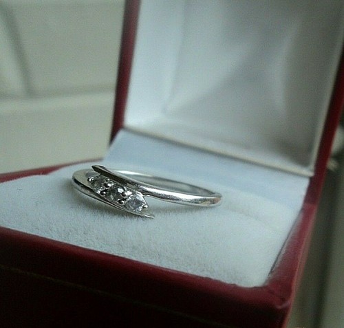Blanc diamant bague 9ct - diamant,