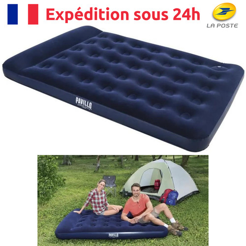 Matelas gonflable floqué - gonflable,