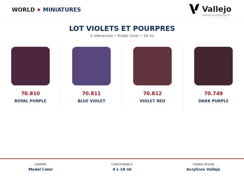 Lot vallejo violets - lot,