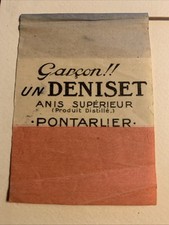 DRAPEAU GARÇON !! UN DENISET PONTARLIER ANIS SUPÉRIEUR ABSINTHE FÉE VERTE