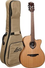 GUITARE ELECTRO ACOUSTIQUE NYLON AUDITORIUM PAN COUPE HYVIBE 10 LAG HV10-N-ACE