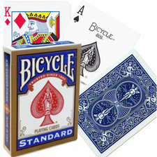 Cartes De Poker Standard Bicycle Rider Cadre Doré (Bleu)