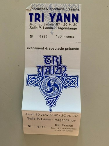 Ticket concert tri yann - ticket,