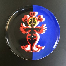 Assiette décorative polychrome signé Christian Lacroix