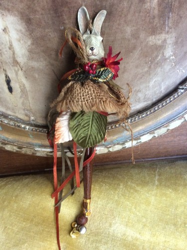 Ancienne marotte vintage lapin - ancienne,