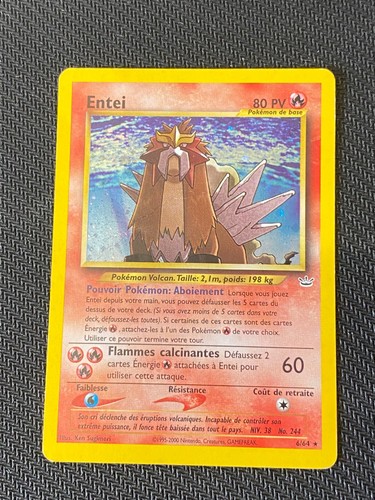 Carte pokémon entei - carte, 6/64