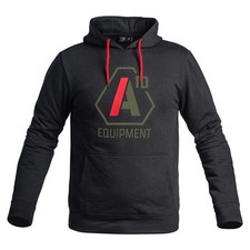HOODIE A10 NOIR LOGOS VERT