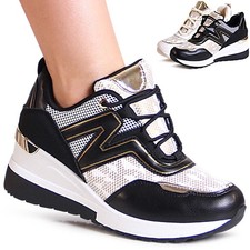 Baskets À Talons Wedge Pour