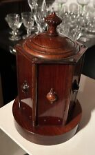 Cave à cigares carrousel Napoléon III, bois acajou et laiton