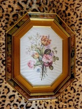 CADRE OCTOGONAL DORÉ TISSU