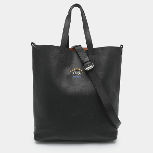 Sac cabas cuir noir - cabas,