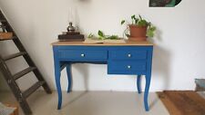 table bureau secrétaire meuble entrée/appoint bois bleu or