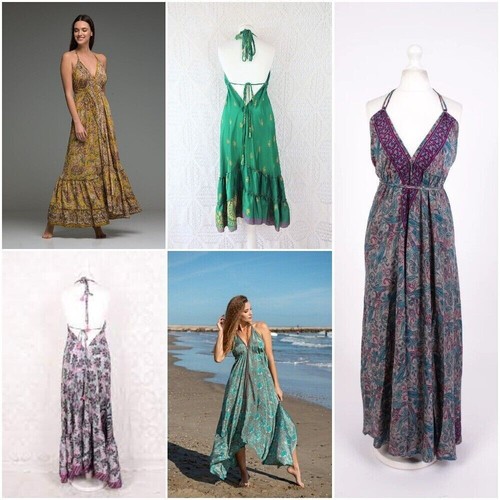 10vintage sari silk maxi - 10vintage,