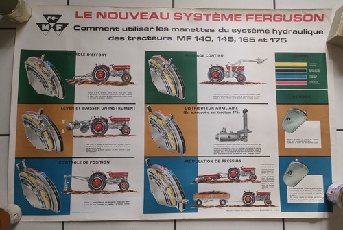 Affiche originale tracteur - originale, mf