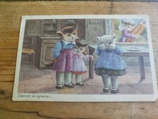 cpa fantaisie Illustration Chats Musique Orchestre Gougeon