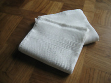 2 Anciens Torchons Coton Blanc  Nid D'abeille