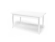 Table Rectangulaire Extensible Arte Povera Blanc Mat Jambes En Sabre