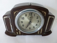Ancien REVEIL JAZ décor bakelite  années 50 sonnerie fonctionne ressort a refixe