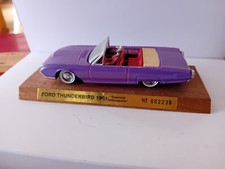 1/43 FORD THUNDERBIRD 1961 CABRIOLET INDIANAPOLIS PACE CAR SOULIDO SOCLE BOIS pe