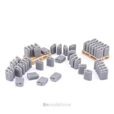 HO Lot 50 Jerricans Gris 1/87