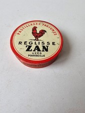 Ancienne boite publicitaire lithographiée - Reglisse Zan pastillages parfumés