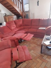  Ensemble Canapé d'angle 5 places + fauteuil relax électrique