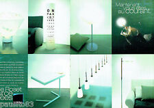PUBLICITE ADVERTISING 016  2000  Ligne Roset  lampes lustres éclairage  (2p)