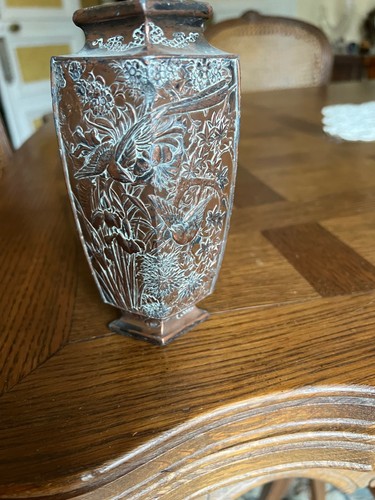 Ancien petit vase étain et - étain,