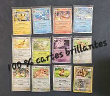 Lot 12 Évolution Evoli Brillantes ? Sans Doubles. ?12 Cartes Holo Et Reverses