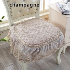 Chinois Coussin de Chaise Dentelle Bordure Floral Bureau Travail Vie Décor Pièce