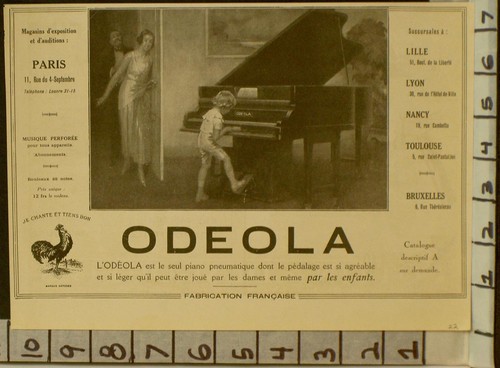 1928 odeola player - odeola, piano