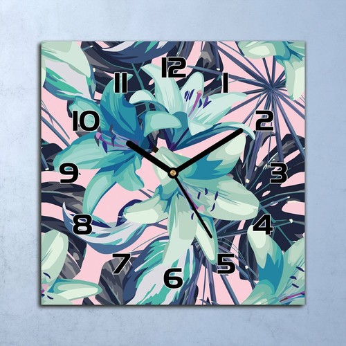 Horloge murale verre bleu - murale, en