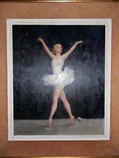 huile sur toile tableau de leon galand La danseuse au Tutu