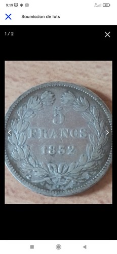 Pièce francs en argent - de,