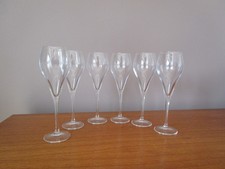 6 Flutes / coupes à champagne en cristal d'Arques ?  H 19,8 cm """