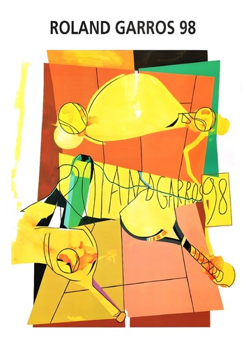 Affiche poster tennis roland - tennis,