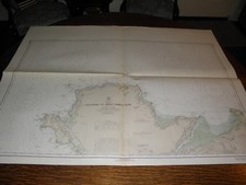 Antique Vintage US Navy Nautical Chart , BRITISH,WHALES HOLYHEAD TO GREAT ORMES 