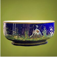 Superbe Rare Ancienne Jardinière Cache-pot Emaux de Longwy ХIX Ème siècle