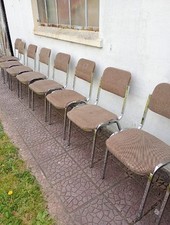Lot de 8 chaises Vintage