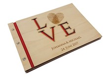 Livre d'or mariage bois