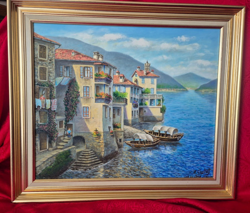 Lac come huile sur toile - come,