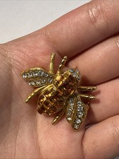 Broche Cigale, Strass Orange