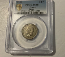 SUPERBE 5 FRANCS 1941 PETAIN AU 58