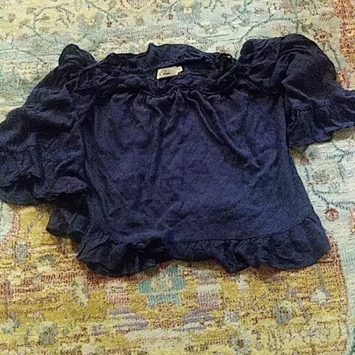 Elodie navy ruffle off