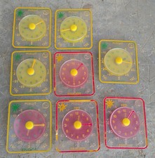 vintage  lot ancien jouet plastique  educatif d, école