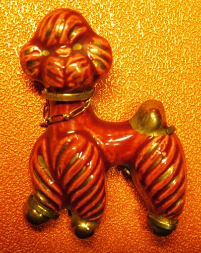 Broche vintage caniche - vintage, 50'
