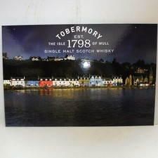 PLAQUE CARTON PUBLICITE TOBERMORY SCOTCH WHISKY 60 cm X 40 cm