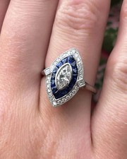 Bague Art Déco Saphir